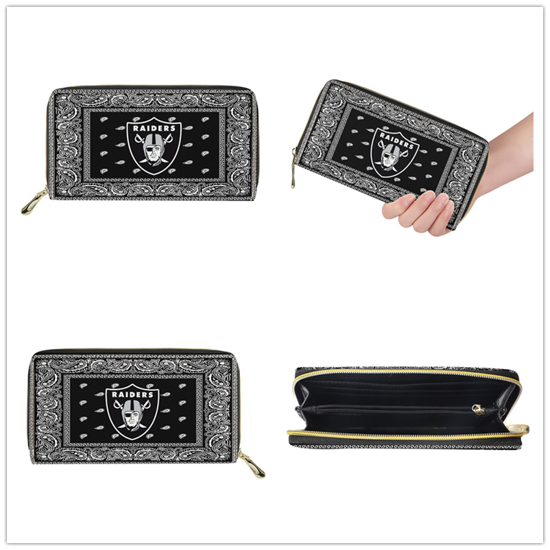 Las Vegas Raiders PU Leather Zip Wallet 001